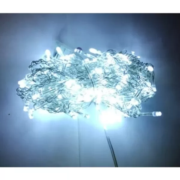 Pazariz 10mt Beyaz 100 Led Fişli Noel Parti Yılbaşı Ağaç Dekoratif Aydınlatma Lambası Animasyonlu Süsleme