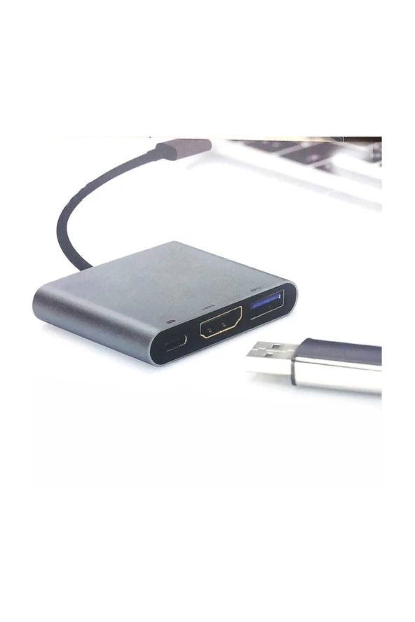 Type-c To 4k Hdmı + Usb 3.0 + Usb Dönüştürücü