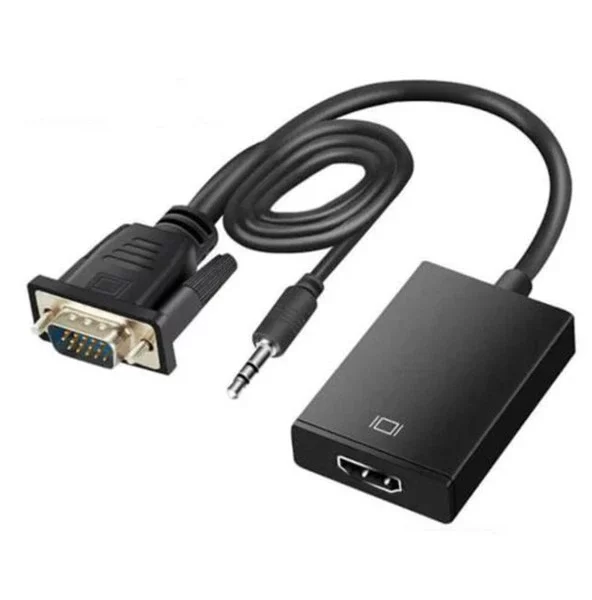 Vga To Hdmi Kablo Dönüştürücü Converter Görüntü Ve Ses Çevirici