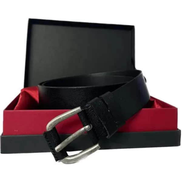 Fossil Hakiki Siyah Deri Spor 4 cm Erkek Kemeri-130