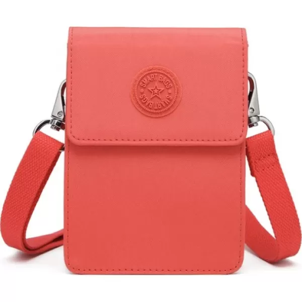 Smart Bags Küçük Telefonluk Kadın Çantası Krinkıl Kumaş 3173 Nar