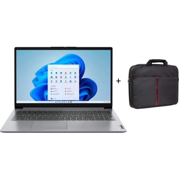 Lenovo Ideapad1 Celeron N4120 4Gb Ram 128Gb 15.6" Windows 11 Taşınabilir Bilgisayar 82V7005mtx Sner3+Çanta