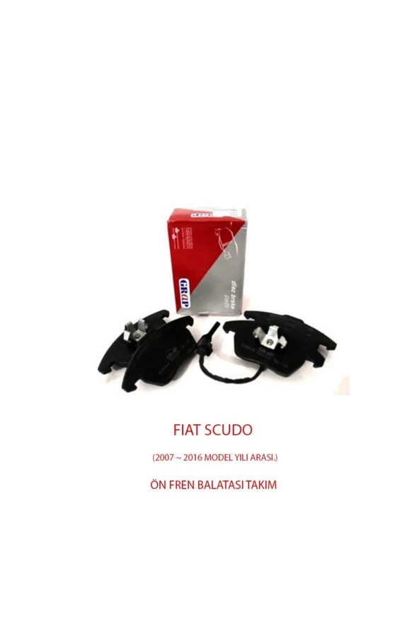 FIAT SCUDO - Ön Fren Balatası - (2007-2016)