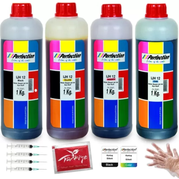 Canon G3400 G3410 G3411 Tanklı Yazıcı Uyumlu 50.000 Sayfalık Perfection Mürekkep Dolum Seti 4x1000 Ml.
