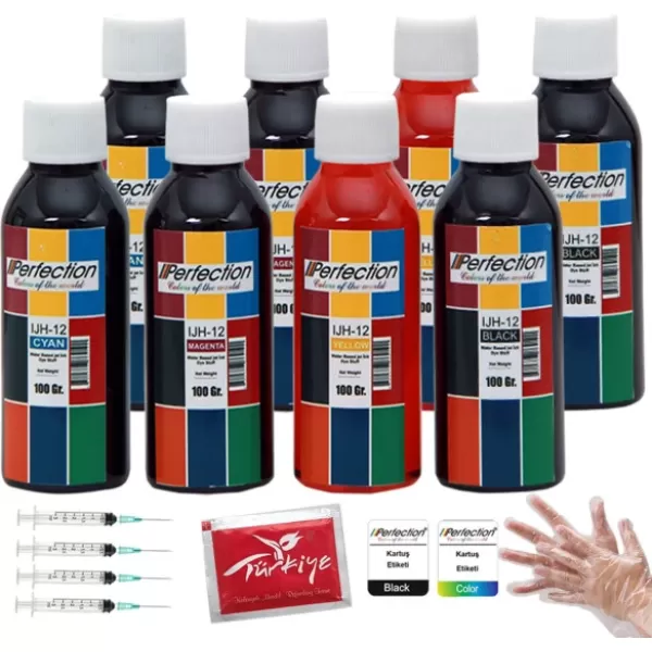 Epson L Serisi ve Claria Uyumlu Mürekkep Dolum Seti 8x100 ml.