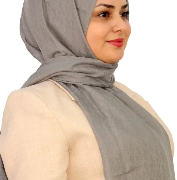 D Desen Jakarlı Pamuklu Şal EŞ5263-22