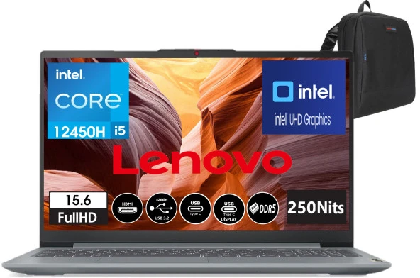 Lenovo IdeaPad Slim 3 15IAH8 İntel Core İ5 12450H 16GB DDR5 1TB SSD İntel Uhd Graphics 15.6" FHD FreeDos Dizüstü Bilgisayar 883ER00AXTR03+WeblegelsinÇanta