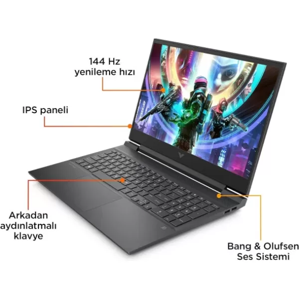 Hp Victus W16-S1026NT Amd Ryzen R7-8845HS 32GB DDR5 4TB SSD 6GB/RTX4050 Freedos 16.1" 144 Hz FHD IPS Taşınabilir Bilgisayar VİCTUS9Z796EA08+WeblegelsinÇanta