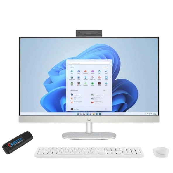 HP 27-CR0001NT i7-1355U 32gb RAM 1tb SSD 27" FHD IPS INTEL IRIS Xe Windows11Home ALL IN ONE BİLGİSAYAR 8898B1EAW19+ZettaUsbBellek