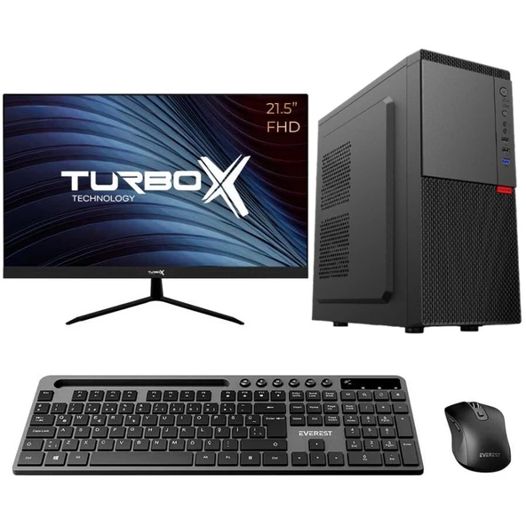 Turbox Tx5227 i5 4440 16GB Ram 256GB SSD 21.5 inç FHD Monitör Masaüstü Kurumsal Ofis Bilgisayarı