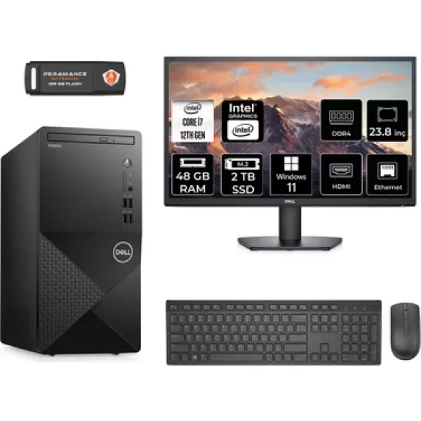 Dell VOSTRO 3910 AEM3910S094 i7 12700 48GB RAM 2TB SSD 23.8" W11H MASAÜSTÜ BİLGİSAYAR