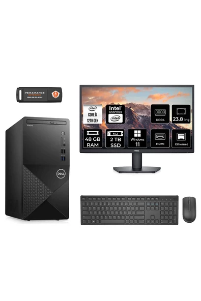 Dell VOSTRO 3910 AEM3910S094 i7 12700 48GB RAM 2TB SSD 23.8" W11H MASAÜSTÜ BİLGİSAYAR