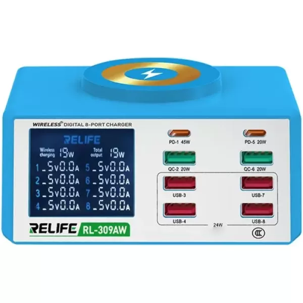 RELİFE RL-309AW 100W 8 PORT USB ŞARJ İSTASYONU