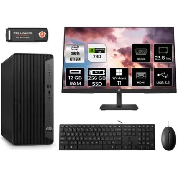 HP TOWER 290 G9 i5 13500 12GB RAM 256GB SSD GT730/4GB W11PRO 8T2W9ES MASAÜSTÜ PC & 23.8'' MONİTÖR