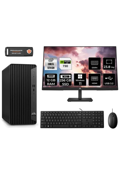 HP TOWER 290 G9 i5 13500 12GB RAM 256GB SSD GT730/4GB W11PRO 8T2W9ES MASAÜSTÜ PC & 23.8'' MONİTÖR