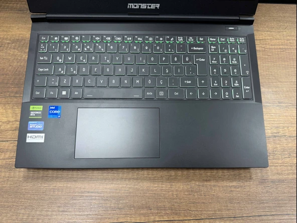 Monster Tulpar T5 V23.4.2 Intel Core i7-12700H  32GB RAM 1TB SSD W11 Rtx4060  15.6” FHD 144 Hz 8Gb95W (İKİNCİ EL)