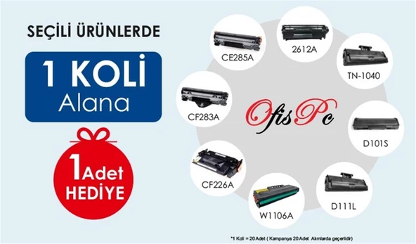 OfisPc Hp CF283A Muadil Toner 83A 1.500 Sayfa Çipli M125NW-M127FN--M127FW-M225-M201 1koli=20 adet