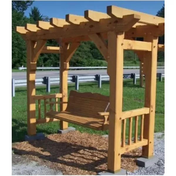 Buğlem Sibirya Çamı (120X50 Oturum) Buggy Ahşap Pergole Salıncak