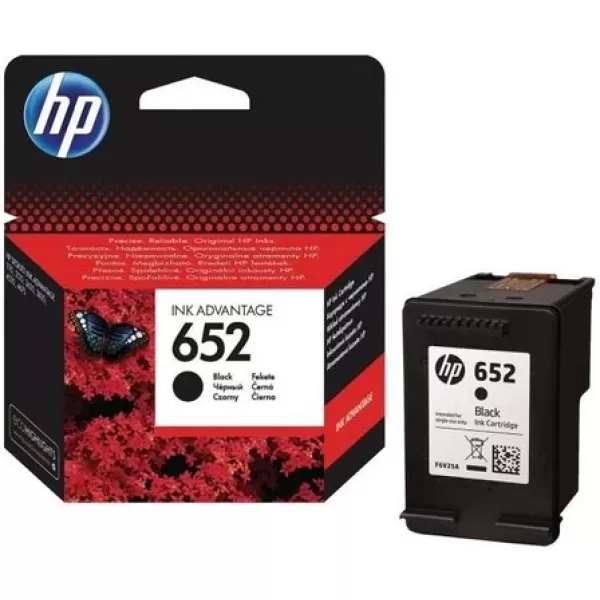 HP Mürekkep Kartuş Orj. No:652 Siyah