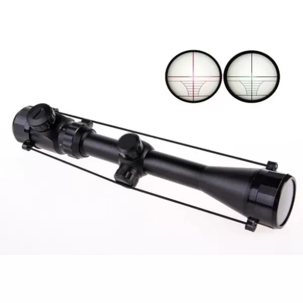 3-9X40 Zoomlu Çıft Işıklı Dürbünü Montaj Kelepçeli