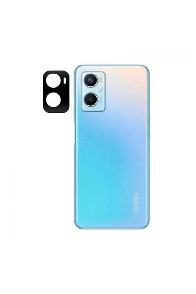 Oppo A76 Kamera Lens Koruyucu Siyah Çerçeveli Korunaklı (3d K.c) Siyah